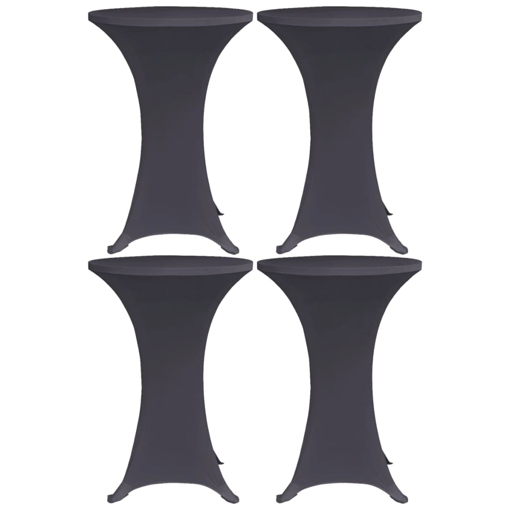 vidaXL Stretch Table Cover 4 pcs 70 cm Anthracite