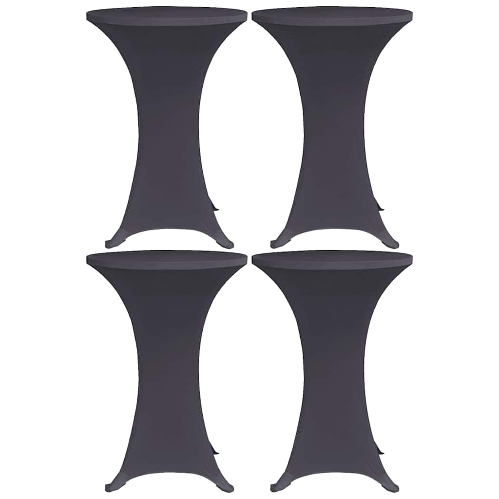 vidaXL Stretch Table Cover 4 pcs 70 cm Anthracite