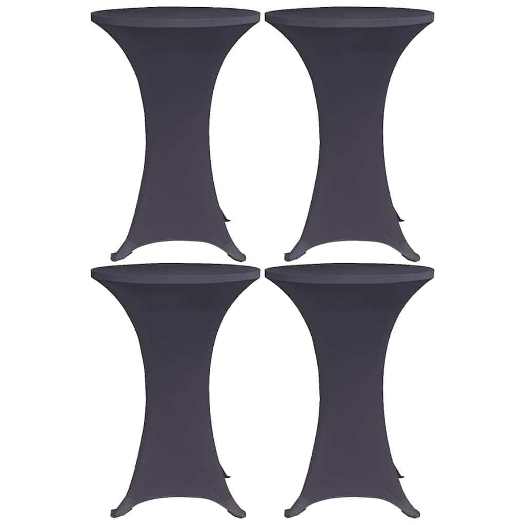 vidaXL Stretch Table Cover 4 pcs 80 cm Anthracite