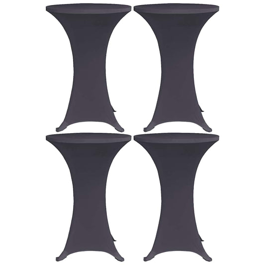 vidaXL Stretch Table Cover 4 pcs 80 cm Anthracite