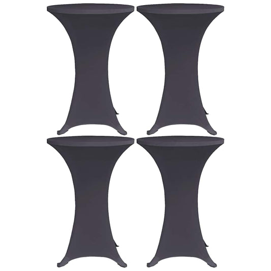 vidaXL Stretch Table Cover 4 pcs 80 cm Anthracite