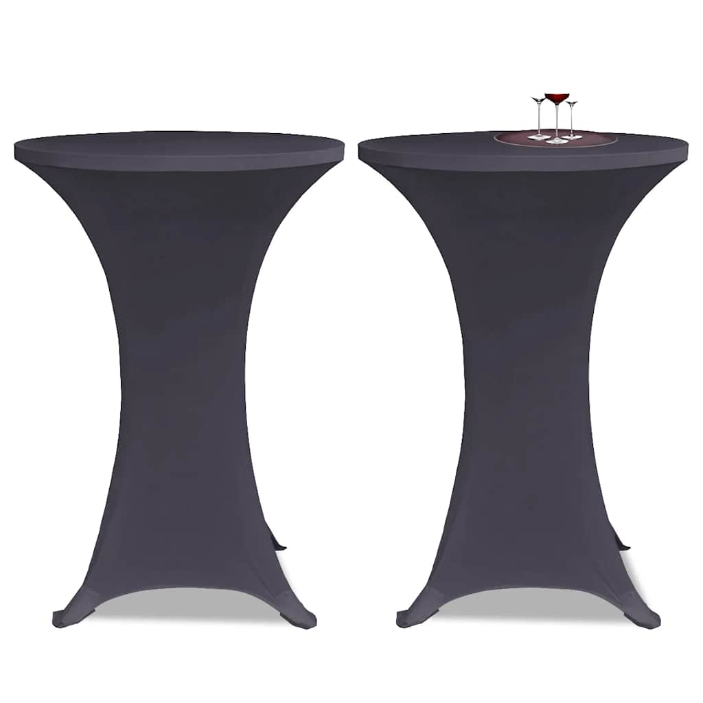 vidaXL Stretch Table Cover 4 pcs 80 cm Anthracite