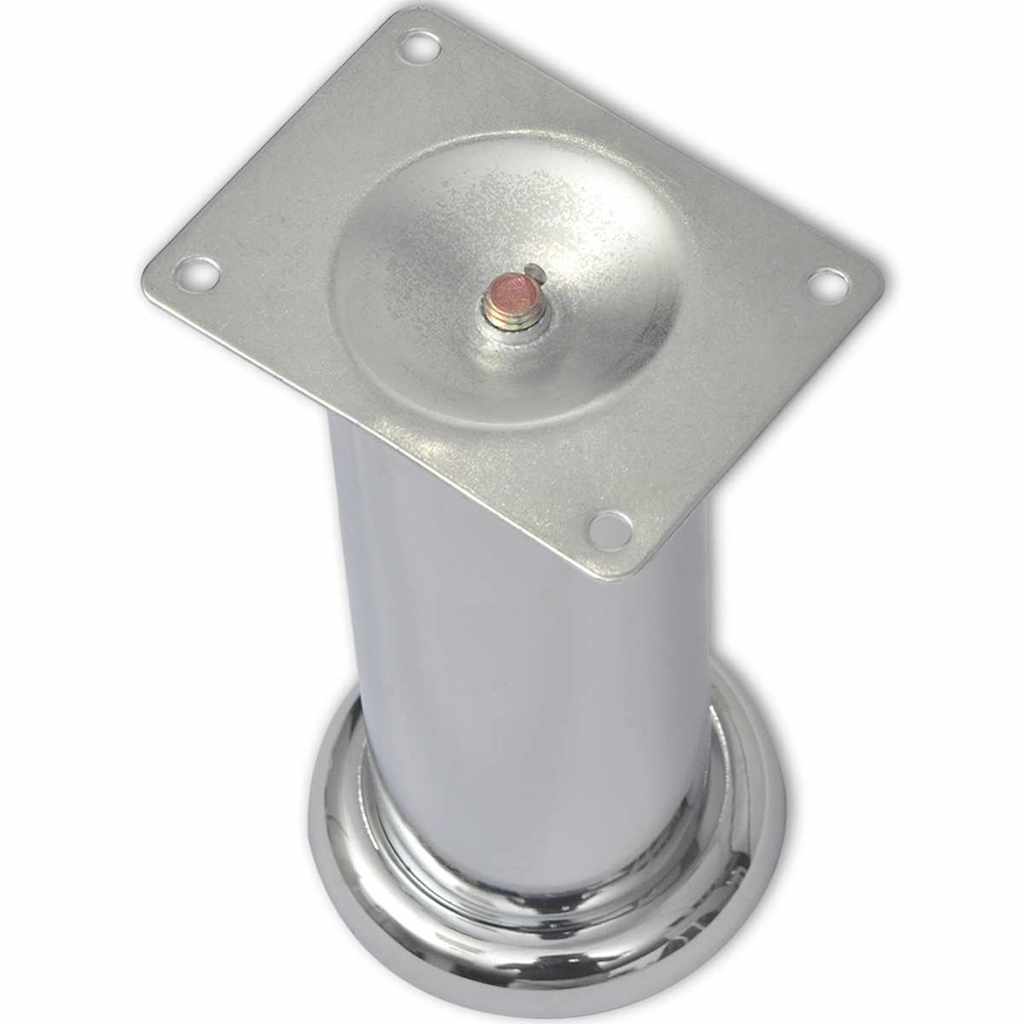 vidaXL Round Sofa Legs 8 pcs Chrome 180 mm