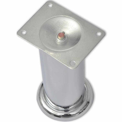 vidaXL Round Sofa Legs 8 pcs Chrome 180 mm