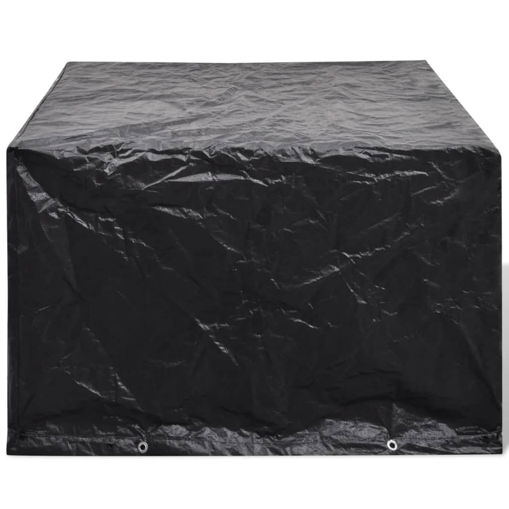 279119 vidaXL Garden Furniture Covers 2 pcs 4 Person Poly Rattan Set 8 Eyelets 113x113cm(2x41637)