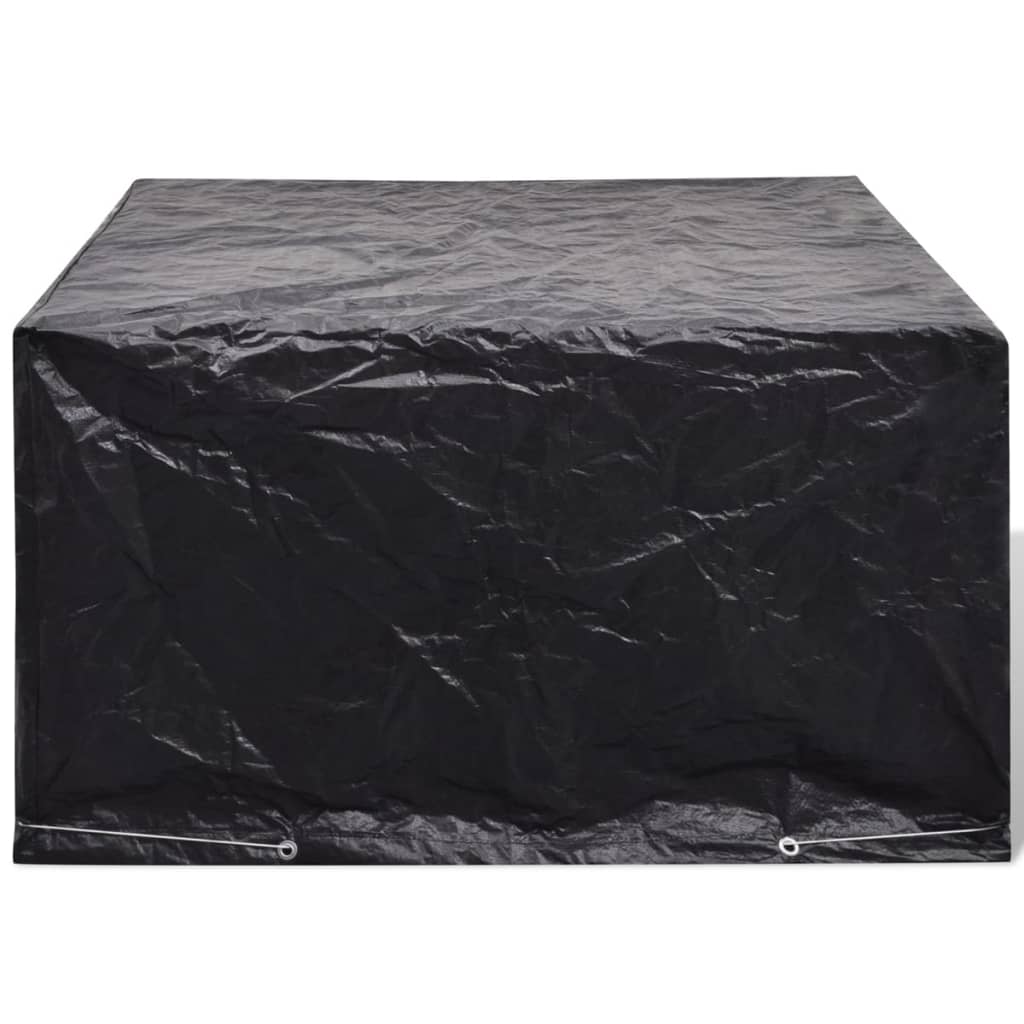 279120 vidaXL Garden Furniture Covers 2 pcs 6 Person Poly Rattan Set 8 Eyelets 172x113cm(2x41638)