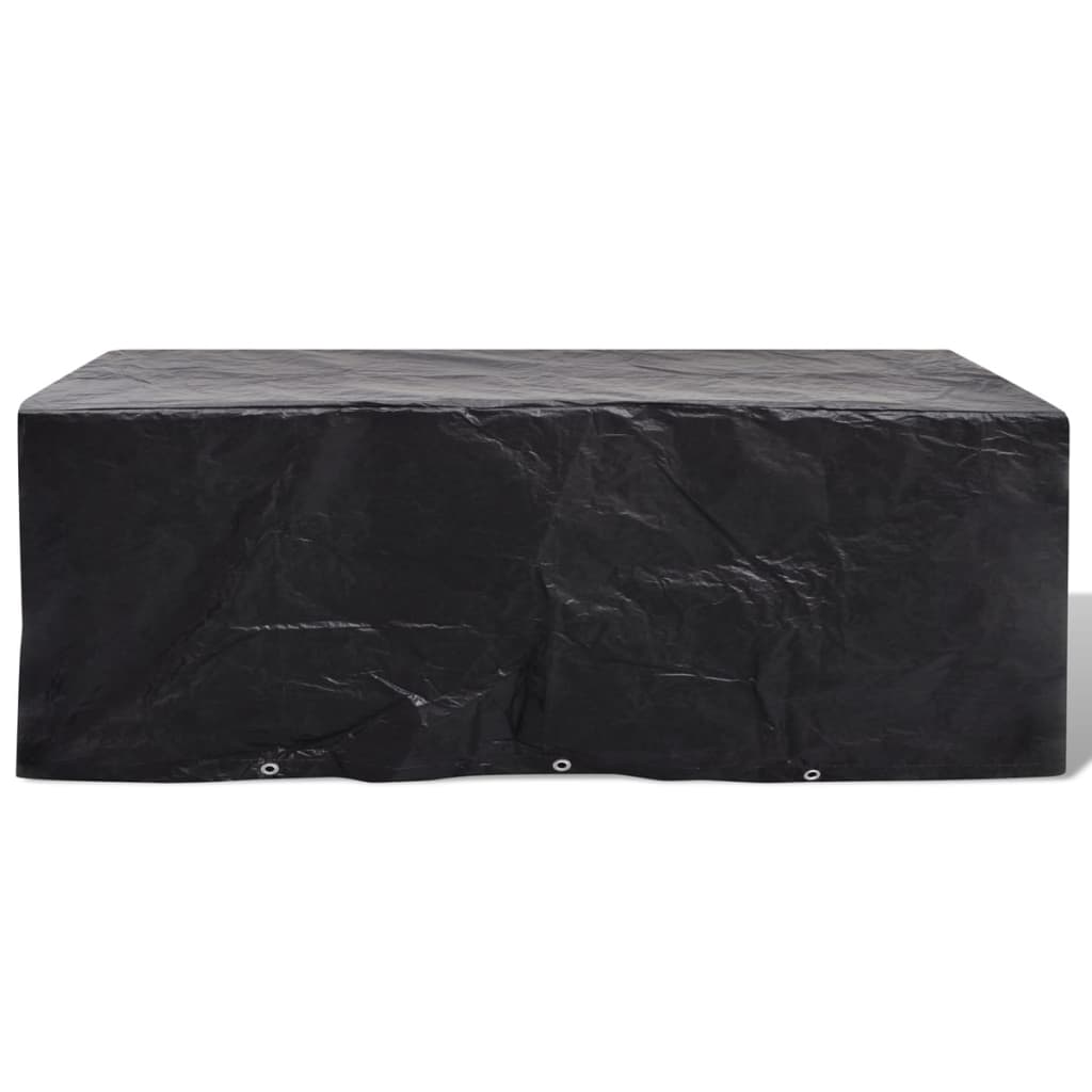 279121 vidaXL Garden Furniture Covers 2 pcs 8 Person Poly Rattan Set 10 Eyelets 229x113cm(2x41639)