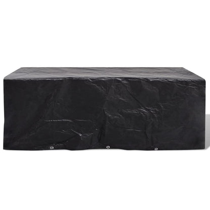 279121 vidaXL Garden Furniture Covers 2 pcs 8 Person Poly Rattan Set 10 Eyelets 229x113cm(2x41639)