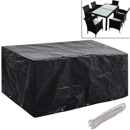 279123 vidaXL Garden Furniture Covers 2 pcs 6 Person Poly Rattan Set 10 Eyelets 240x140cm(2x41641)