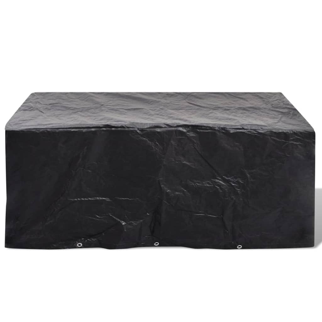 279123 vidaXL Garden Furniture Covers 2 pcs 6 Person Poly Rattan Set 10 Eyelets 240x140cm(2x41641)