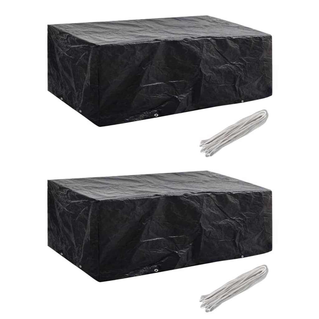 279125 vidaXL Garden Furniture Covers 2 pcs 8 Eyelets 200x160x70 cm(2x41643)
