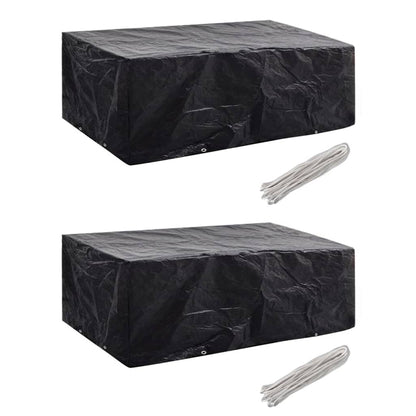279125 vidaXL Garden Furniture Covers 2 pcs 8 Eyelets 200x160x70 cm(2x41643)