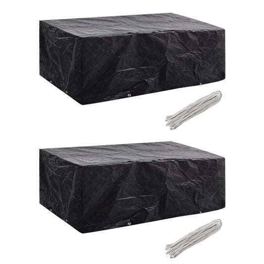 279125 vidaXL Garden Furniture Covers 2 pcs 8 Eyelets 200x160x70 cm(2x41643)