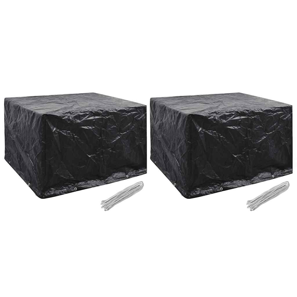 279127 vidaXL Garden Furniture Covers 2 pcs 8 Eyelets 135x135x90 cm(2x41645)