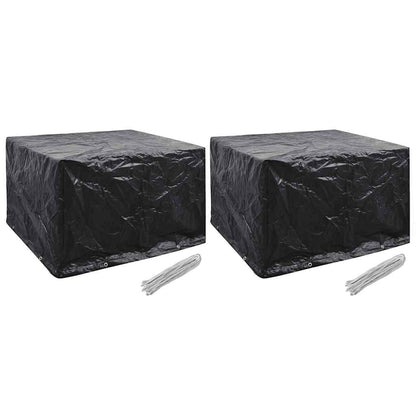 279127 vidaXL Garden Furniture Covers 2 pcs 8 Eyelets 135x135x90 cm(2x41645)