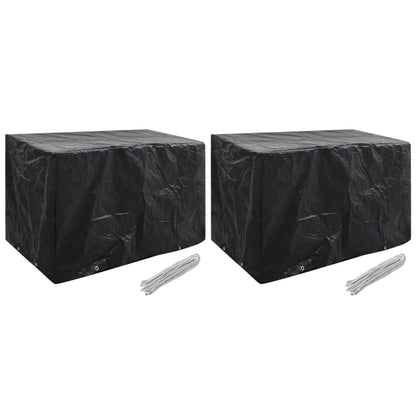 279128 vidaXL Garden Furniture Covers 2 pcs 8 Eyelets 140x70x90 cm(2x41646)