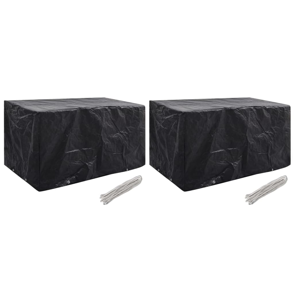 279129 vidaXL Garden Furniture Covers 2 pcs 8 Eyelets 180x70x90 cm(2x41647)
