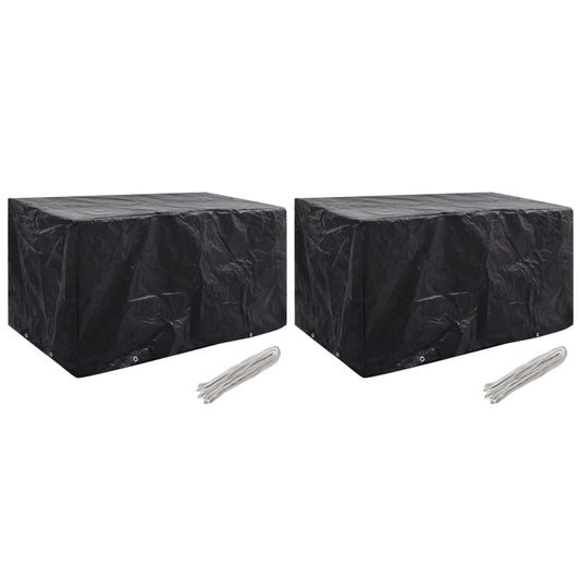 279129 vidaXL Garden Furniture Covers 2 pcs 8 Eyelets 180x70x90 cm(2x41647)