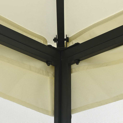 vidaXL Gazebo with Nets 300x300x265 cm Cream