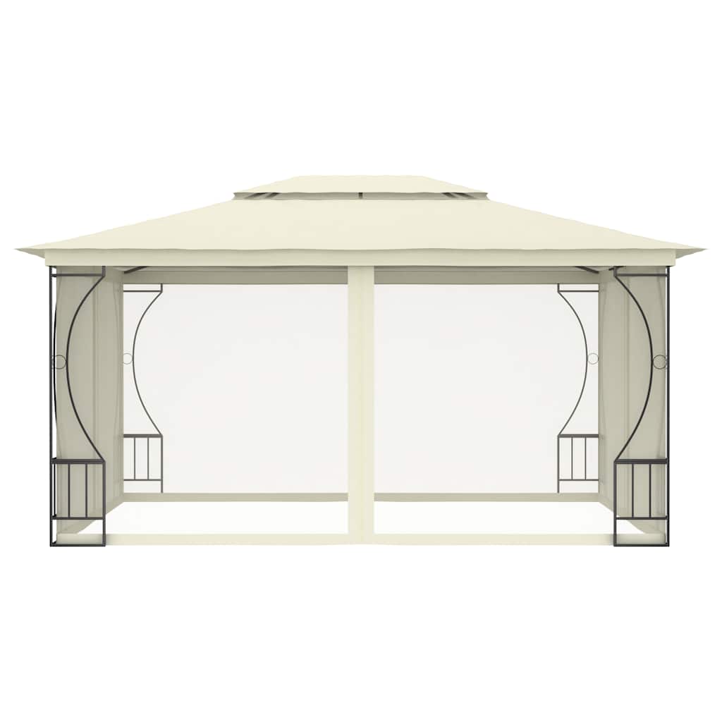 vidaXL Gazebo with Nets 300x400x265 cm Cream
