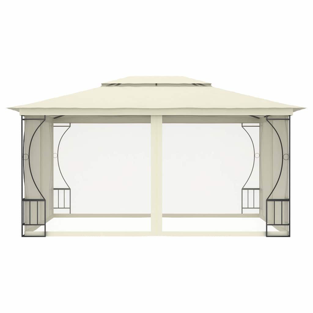 vidaXL Gazebo with Nets 300x400x265 cm Cream
