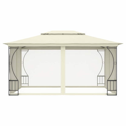 vidaXL Gazebo with Nets 300x400x265 cm Cream