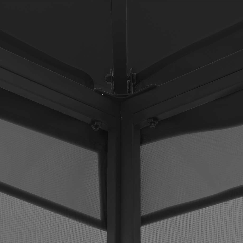 vidaXL Gazebo with Nets 300x300x265 cm Anthracite