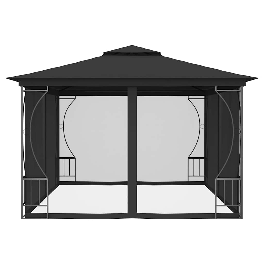 vidaXL Gazebo with Nets 300x400x265 cm Anthracite
