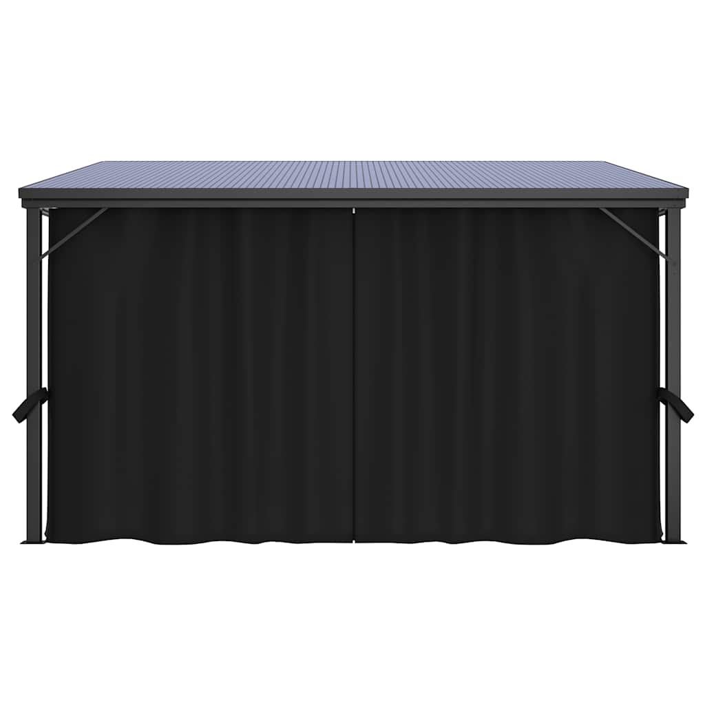 vidaXL Gazebo with Curtain 405x294x244 cm Anthracite