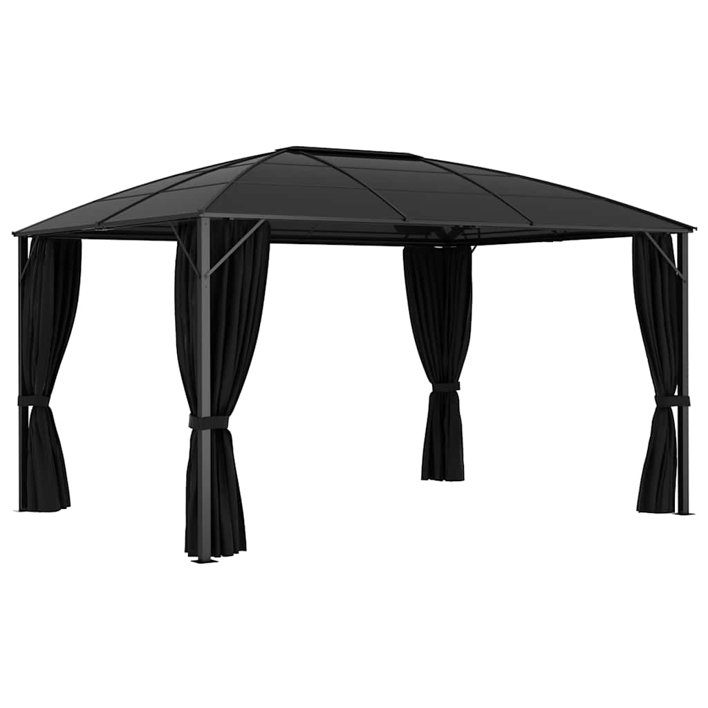 48601 vidaXL Gazebo with Curtains 400x300x265 cm Anthracite