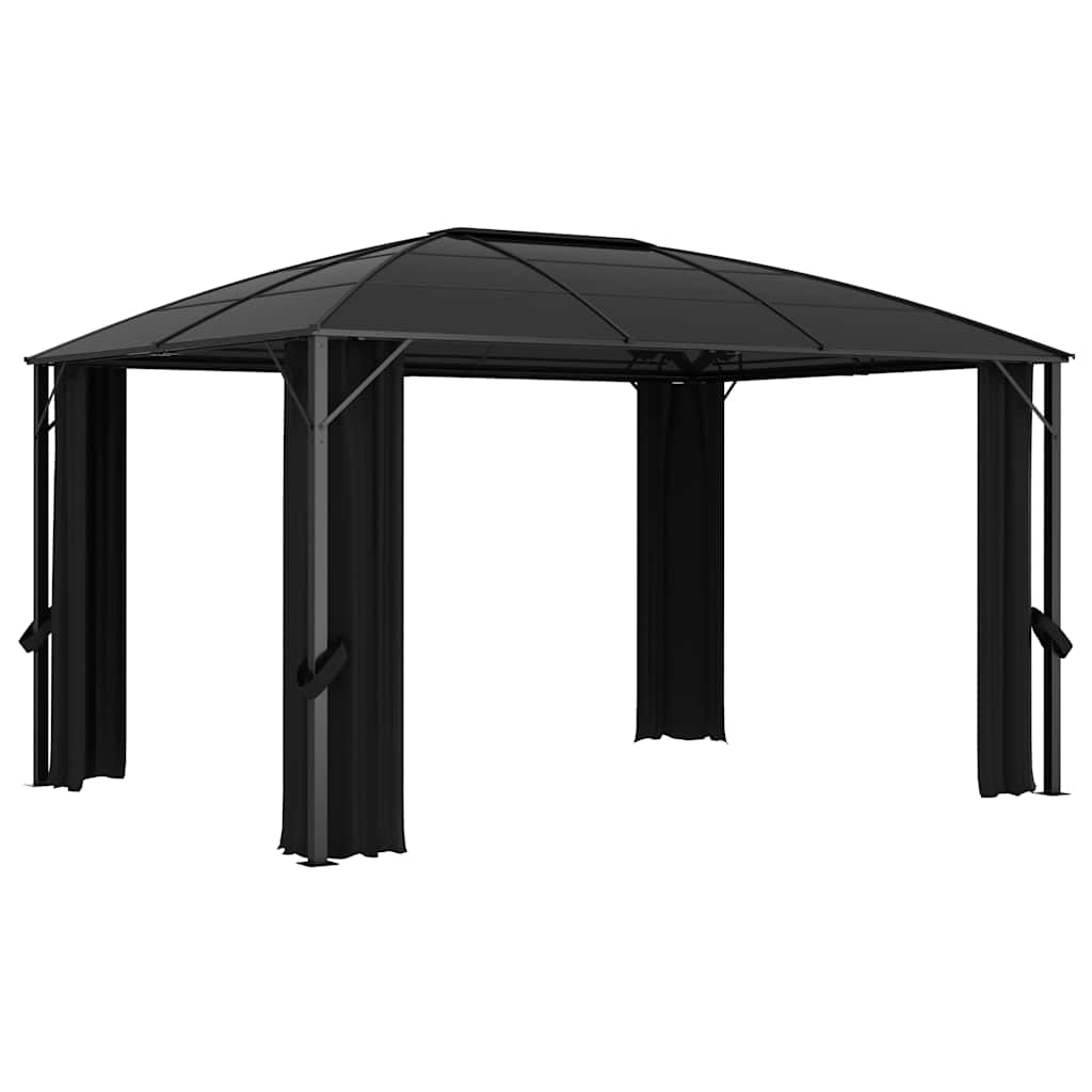 48601 vidaXL Gazebo with Curtains 400x300x265 cm Anthracite