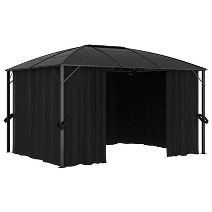 48601 vidaXL Gazebo with Curtains 400x300x265 cm Anthracite