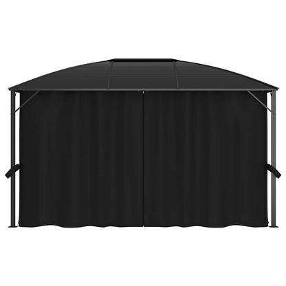 48601 vidaXL Gazebo with Curtains 400x300x265 cm Anthracite