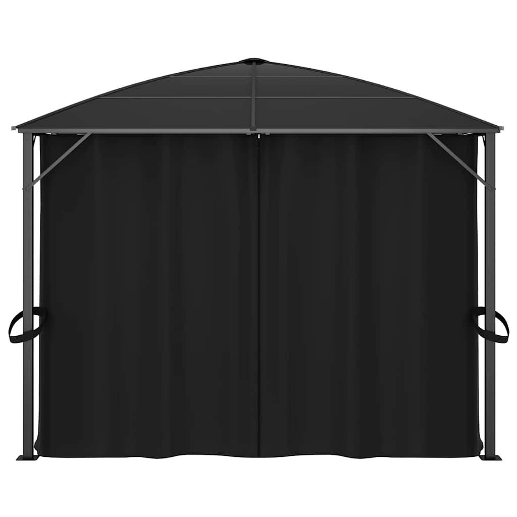 vidaXL Gazebo with Curtains 400x300x265 cm Anthracite
