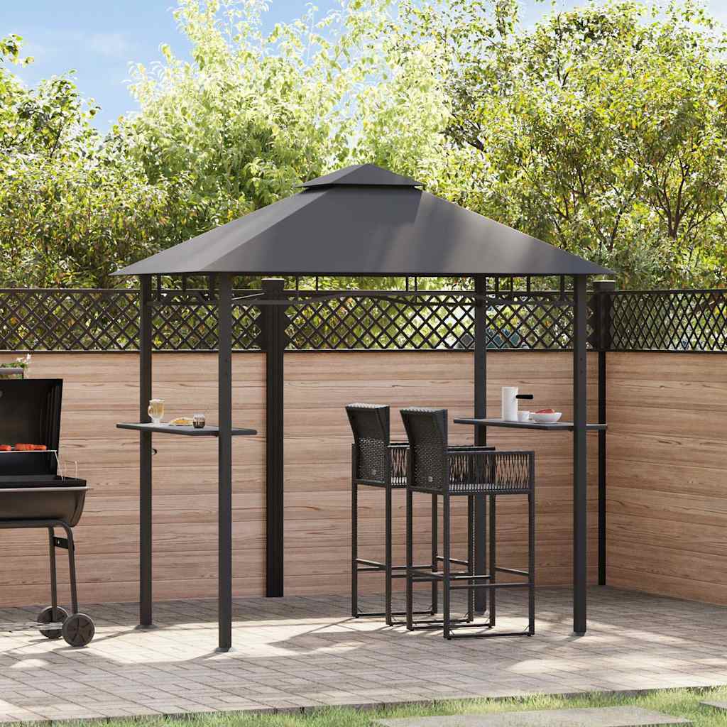 vidaXL BBQ Gazebo 240x150x255 cm Anthracite Steel