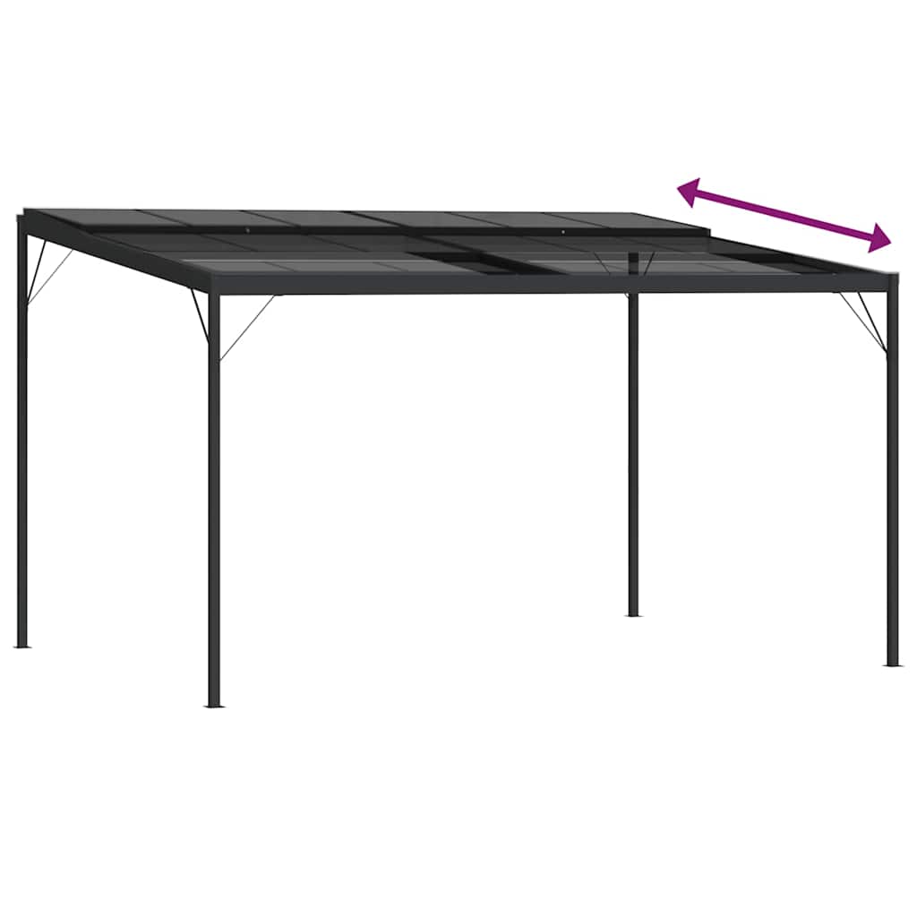 vidaXL Gazebo with Roof Anthracite 4x3x2,5 m Aluminium and Steel