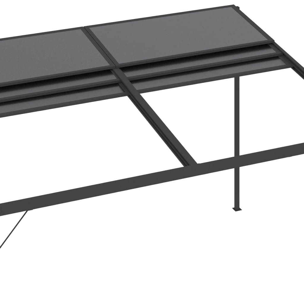 vidaXL Gazebo with Roof Anthracite 4x3x2.5 m Aluminium and Steel