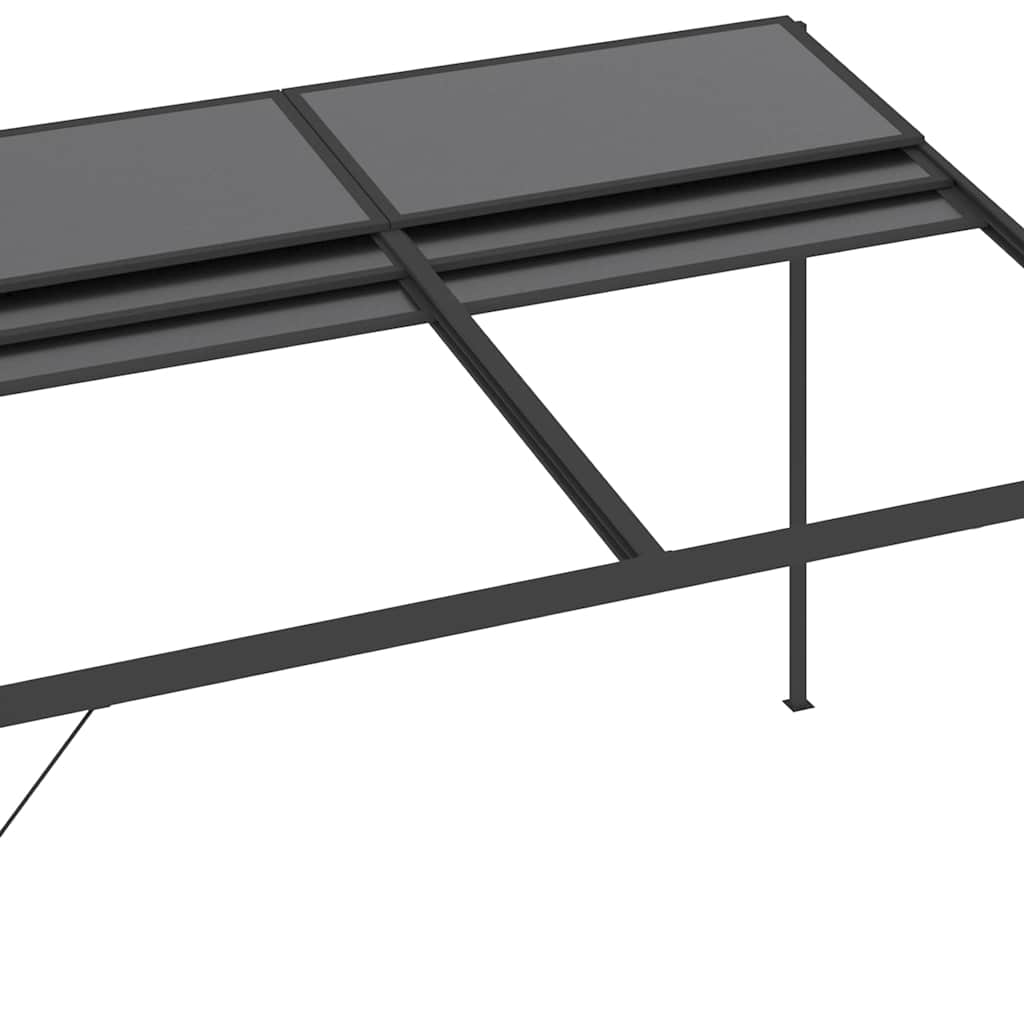 vidaXL Gazebo with Roof Anthracite 4x3x2,5 m Aluminium and Steel