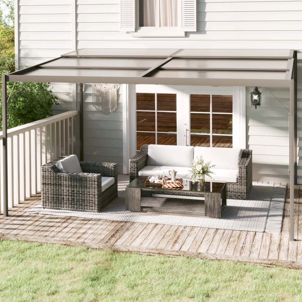 vidaXL Gazebo with Roof Anthracite 4x3x2.5 m Aluminium and Steel
