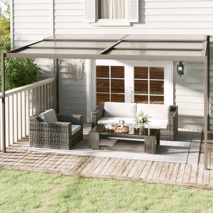 vidaXL Gazebo with Roof Anthracite 4x3x2.5 m Aluminium and Steel