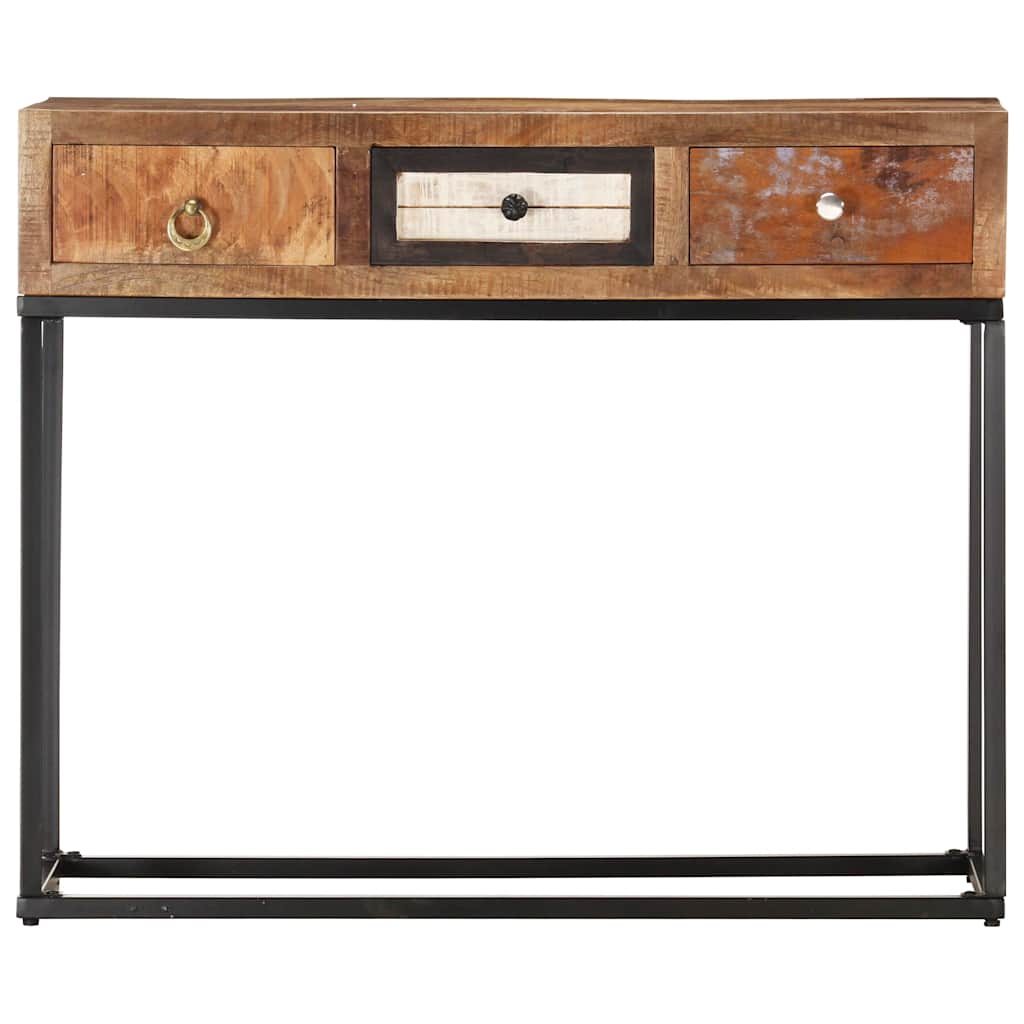 286511 vidaXL Console Table Gold 90x30x75 cm Solid Reclaimed Wood