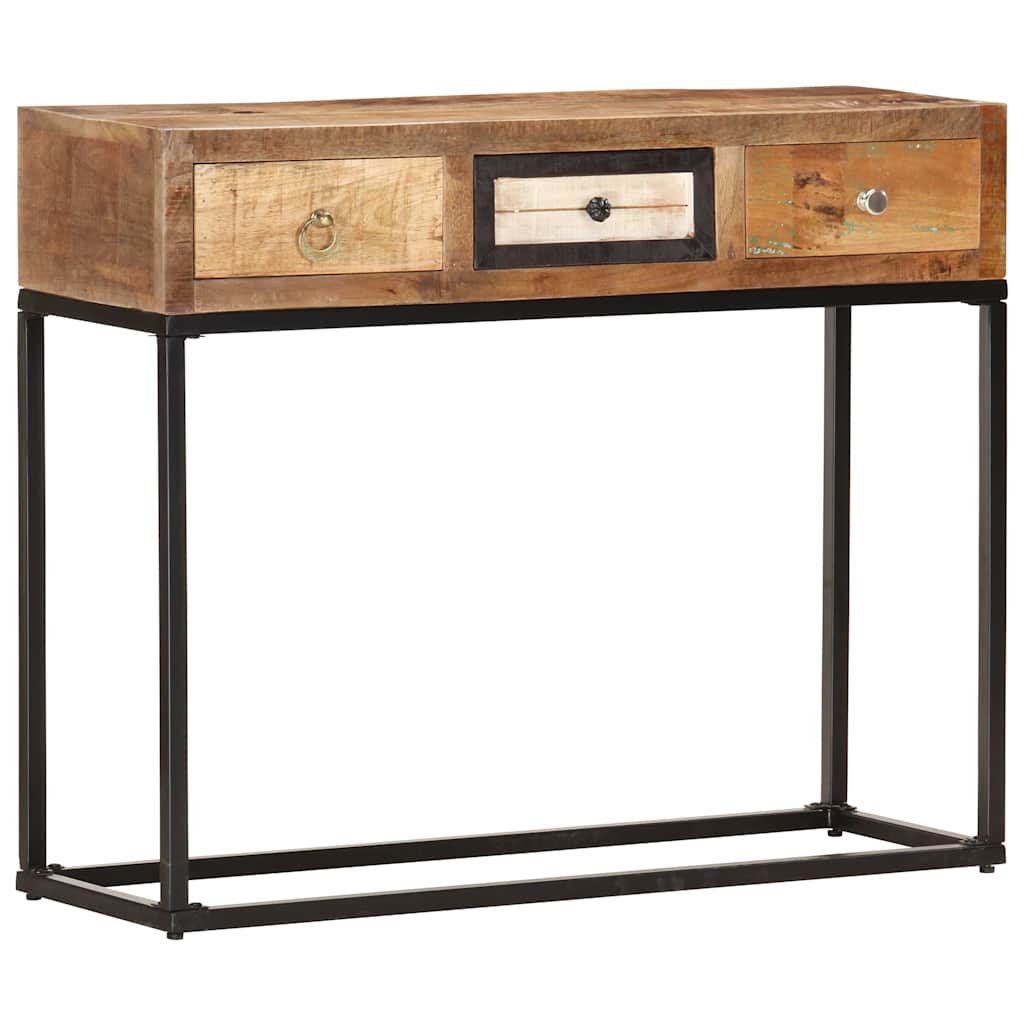 286511 vidaXL Console Table Gold 90x30x75 cm Solid Reclaimed Wood
