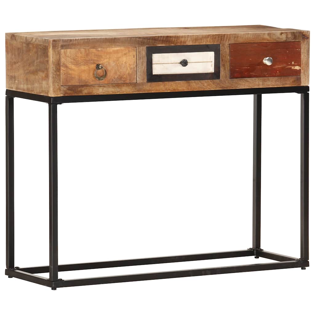286511 vidaXL Console Table Gold 90x30x75 cm Solid Reclaimed Wood