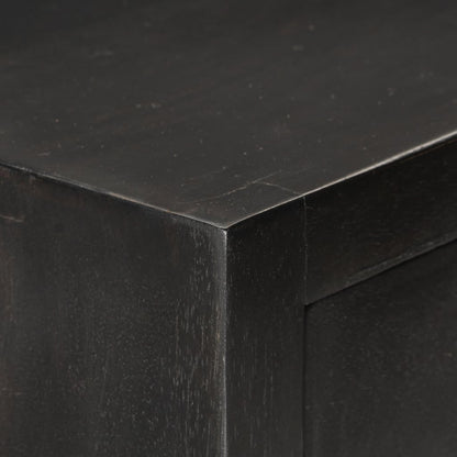 vidaXL Drawer Cabinet Black and Gold 45x30x105 cm Solid Mango Wood