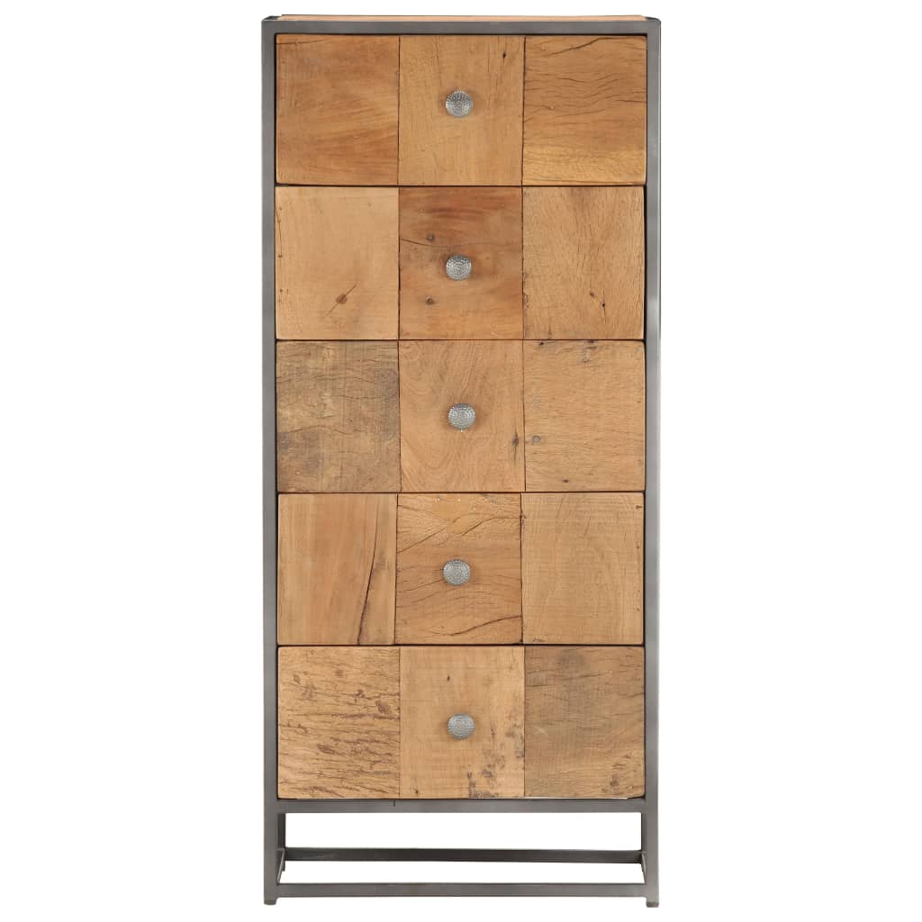 vidaXL Drawer Cabinet 45x30x100 cm Solid  Reclaimed Wood