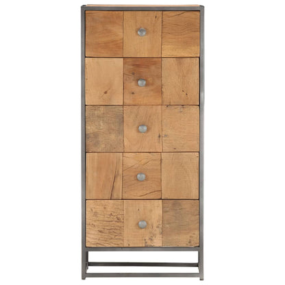 vidaXL Drawer Cabinet 45x30x100 cm Solid  Reclaimed Wood