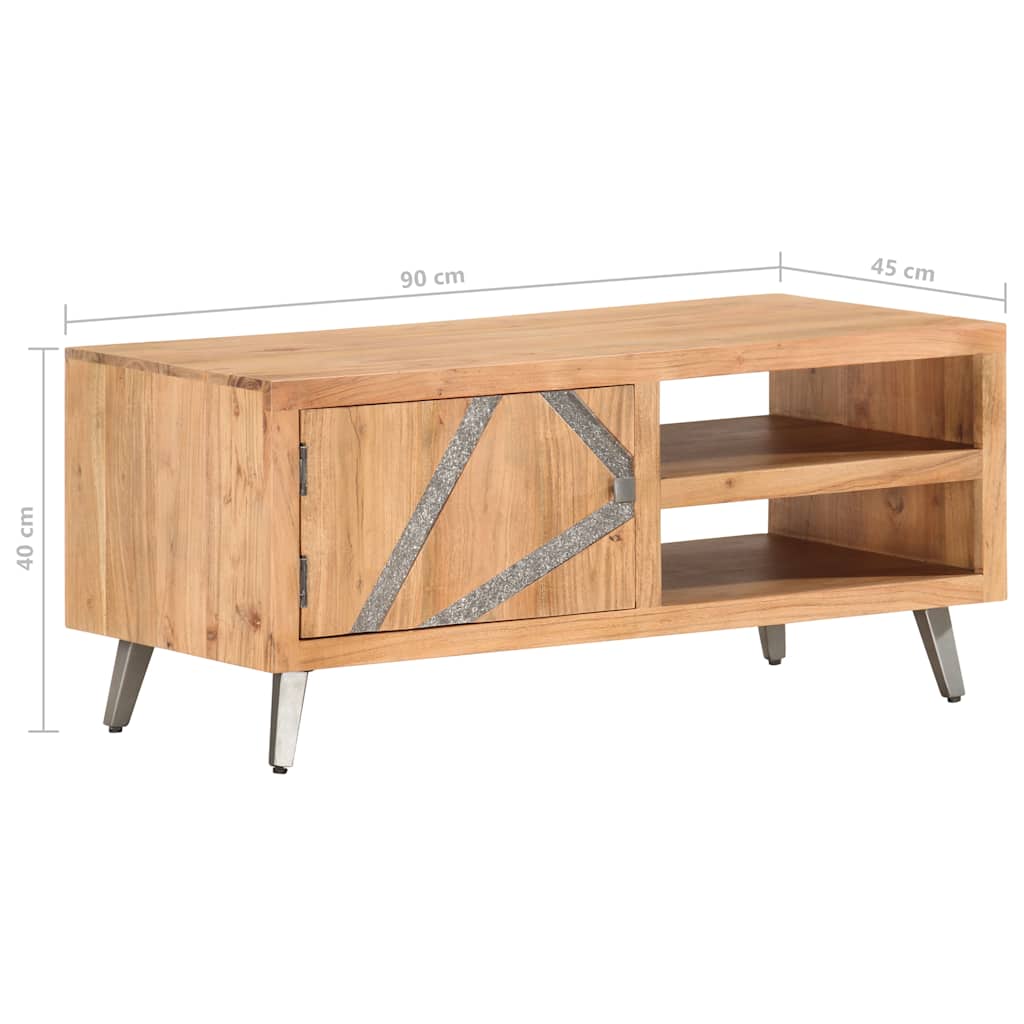 vidaXL Coffee Table 90x45x40 cm Solid Acacia Wood