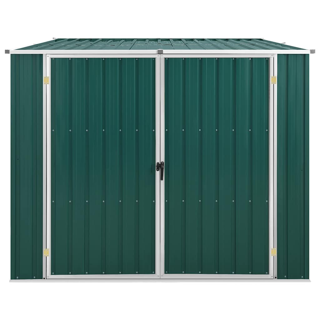 vidaXL Garden Shed Green 195x198x159 cm Galvanised Steel