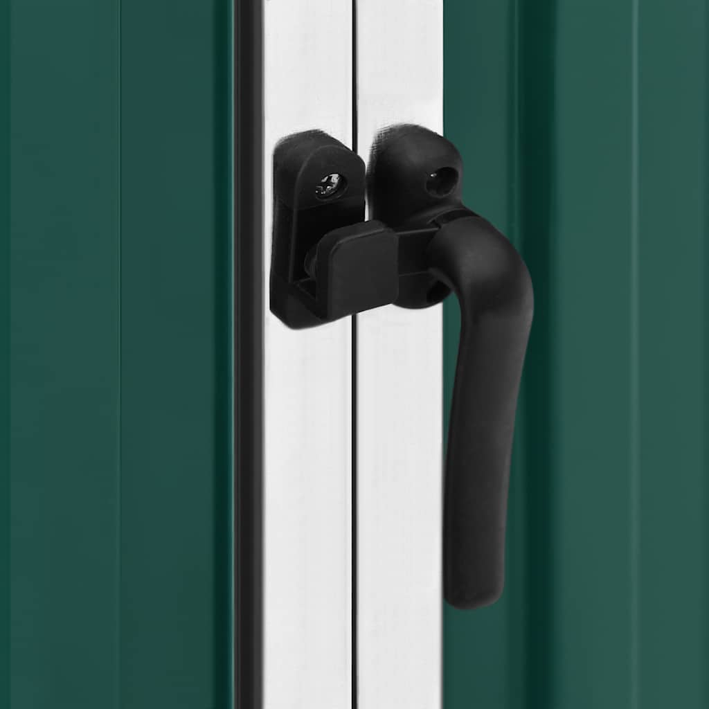 vidaXL Garden Shed Green 195x198x159 cm Galvanised Steel