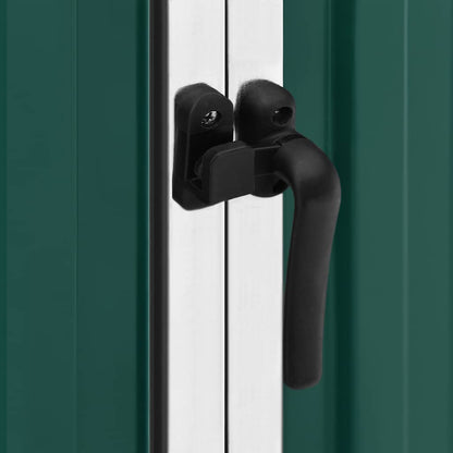 vidaXL Garden Shed Green 195x198x159 cm Galvanised Steel